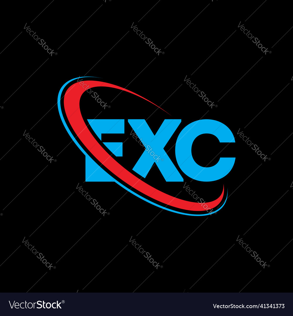 Exc logo letter design Royalty Free Vector Image