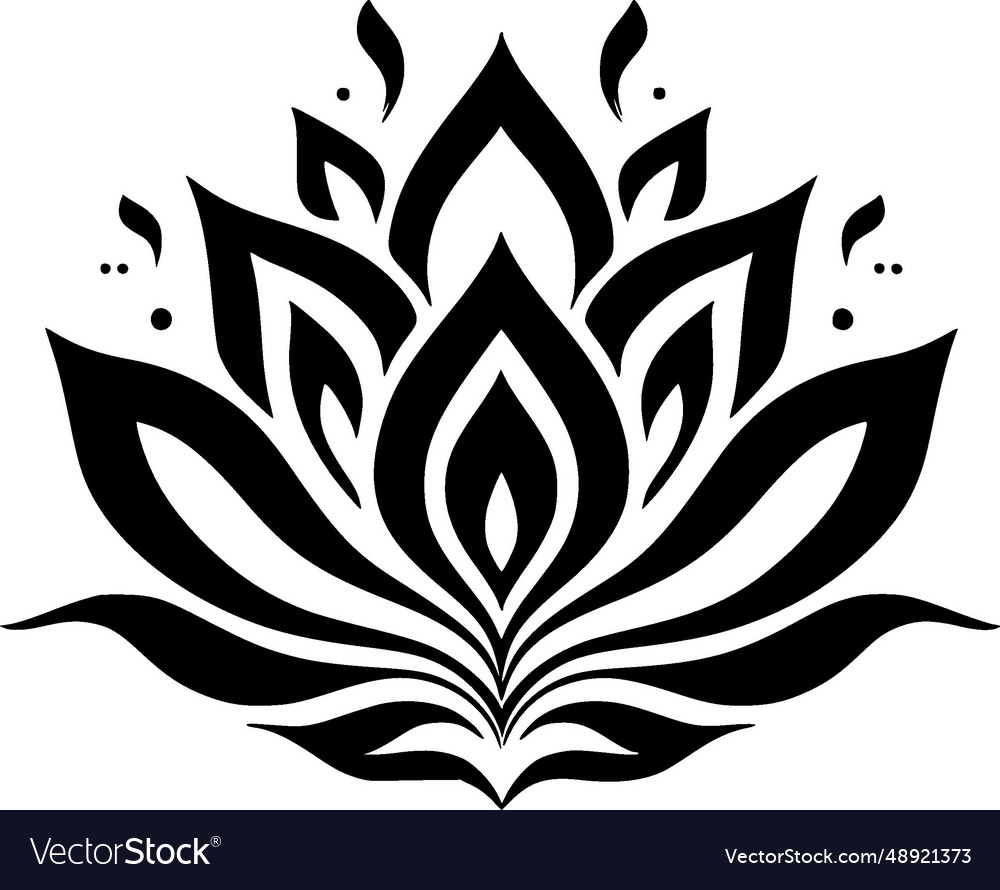 Flower - Minimalist And Simple Silhouette Vector Image