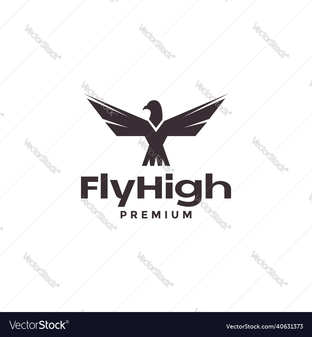 Modern shape bird fly falcon logo symbol icon Vector Image