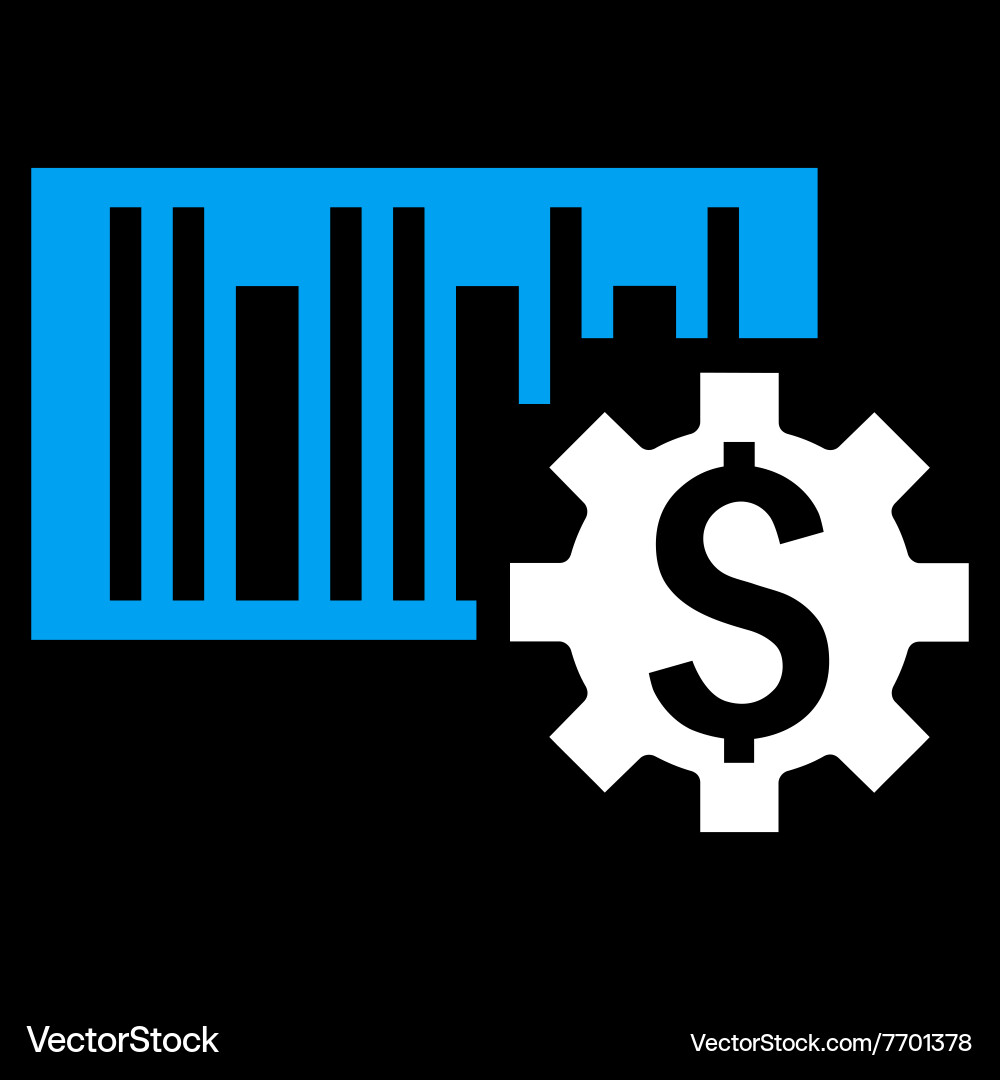 Barcode price setup flat icon Royalty Free Vector Image