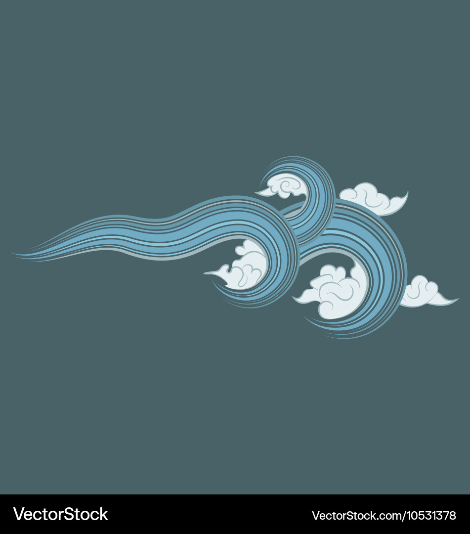 Chinese clouds Royalty Free Vector Image - VectorStock