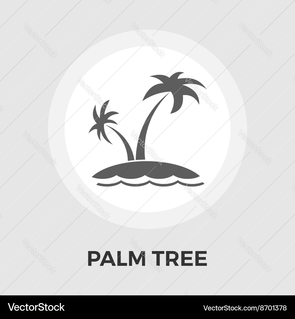 Palm tree flat icon Royalty Free Vector Image - VectorStock