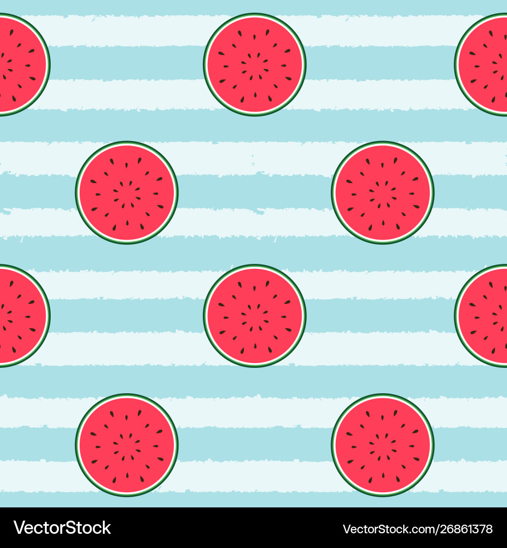 Seamless pattern background with watermelon Vector Image