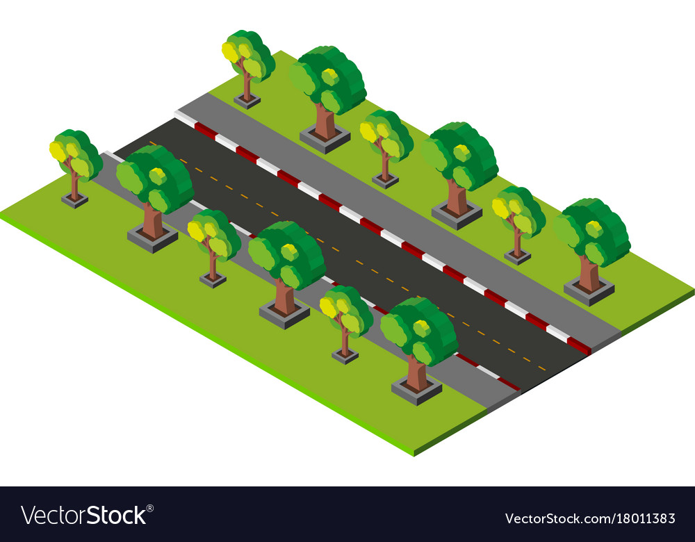3d design for empty road and pavement Royalty Free Vector