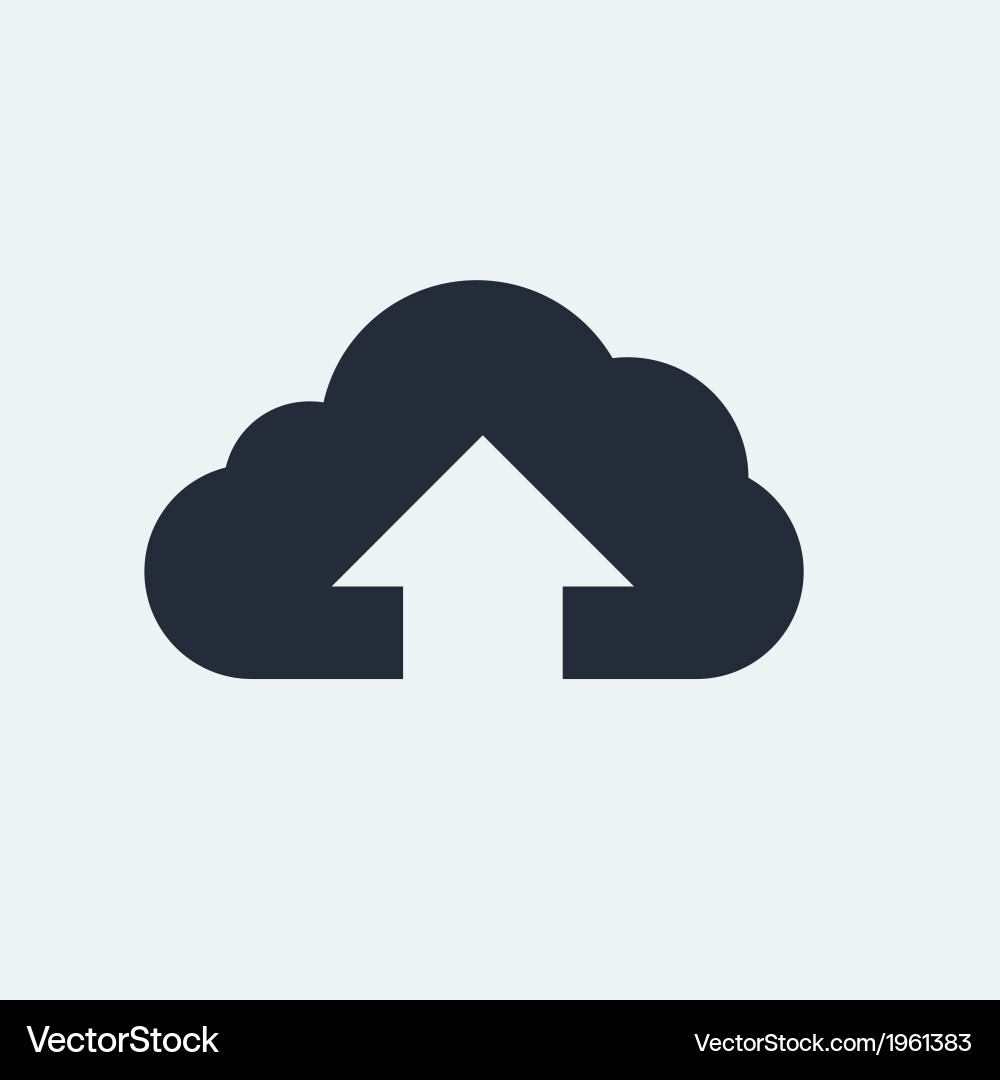 Cloud flat icon Royalty Free Vector Image - VectorStock