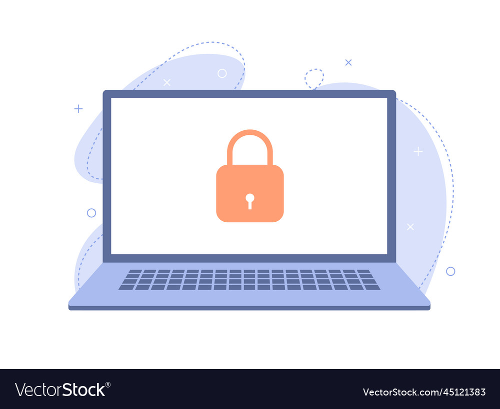 Data protection concept network security Vector Image