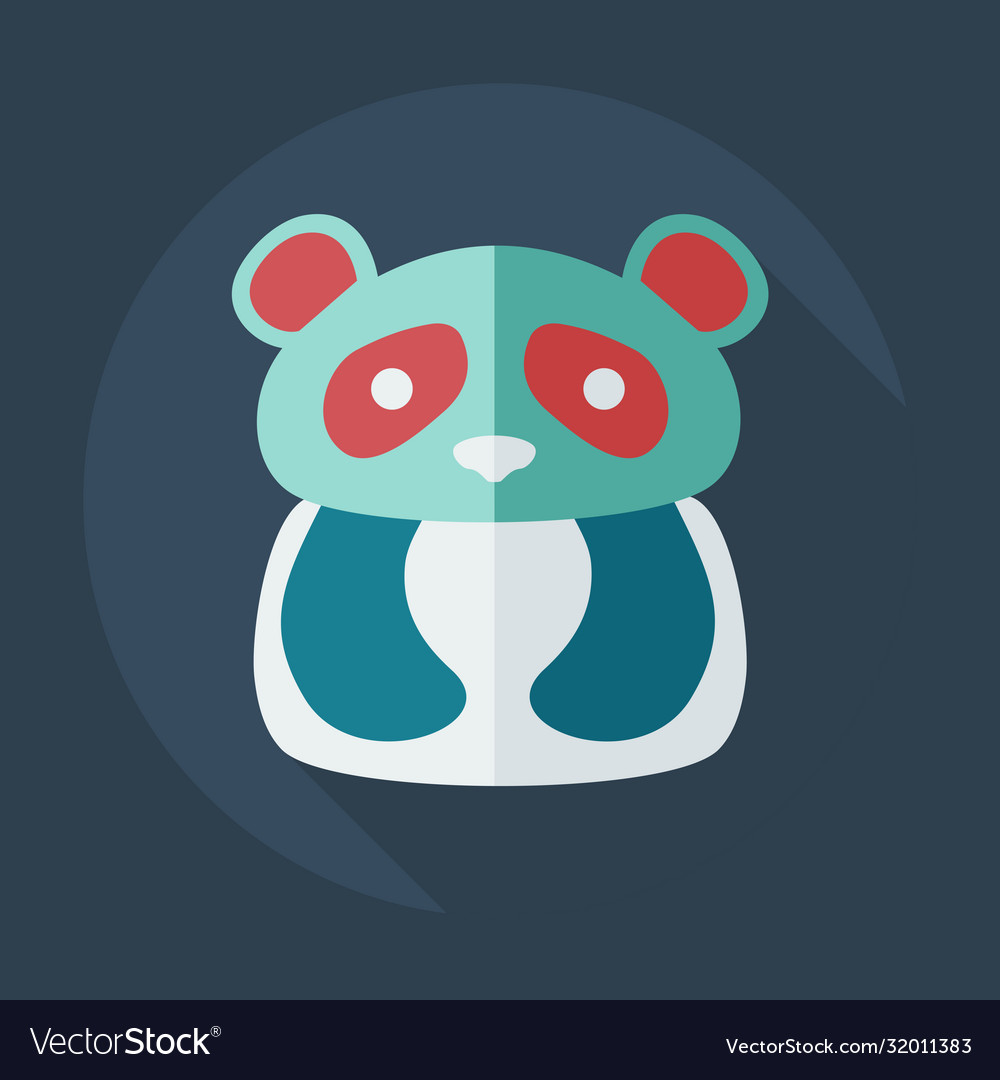 Flat modern design with shadow icons pandas Vector Image
