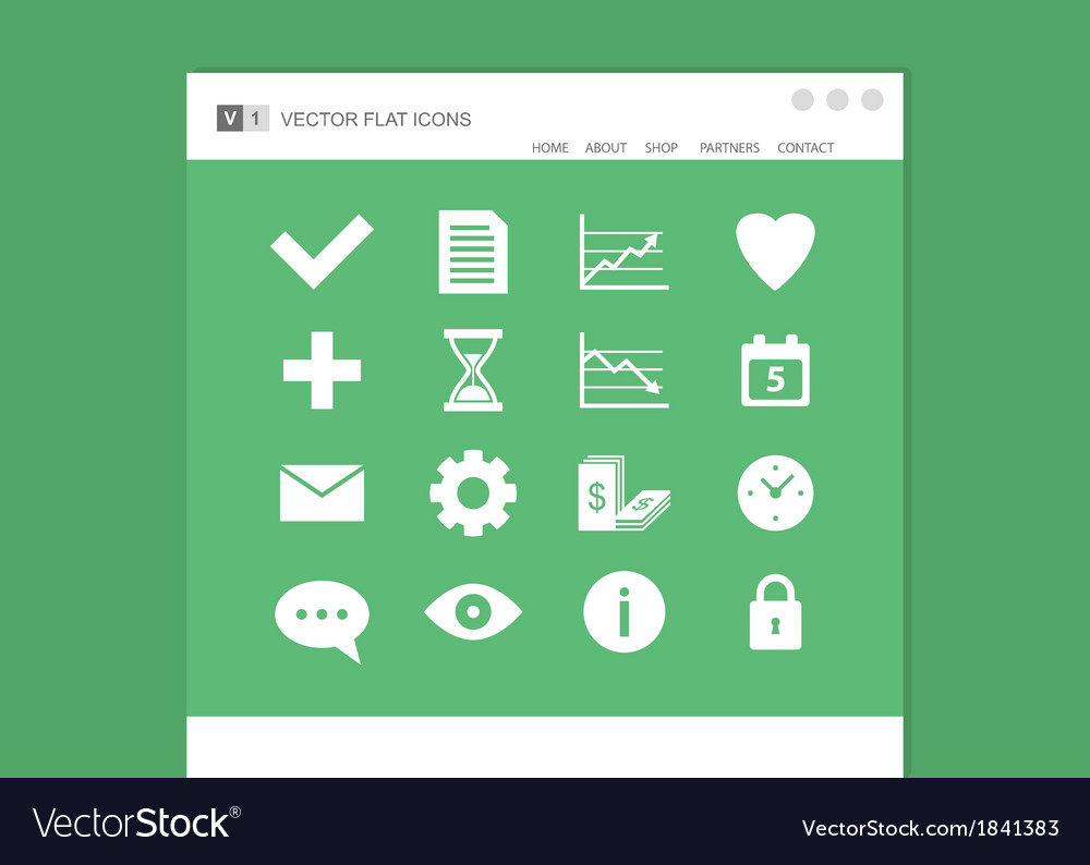 Flat web icons