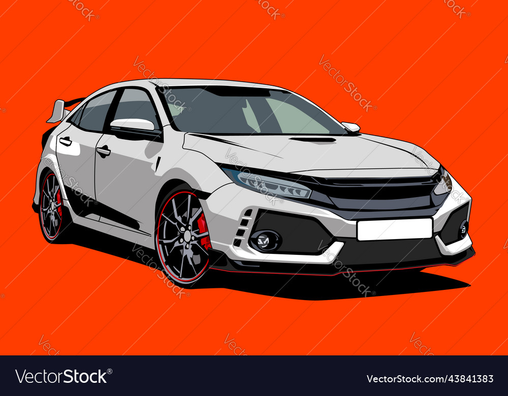 Modern sedan car transportation design Royalty Free Vector