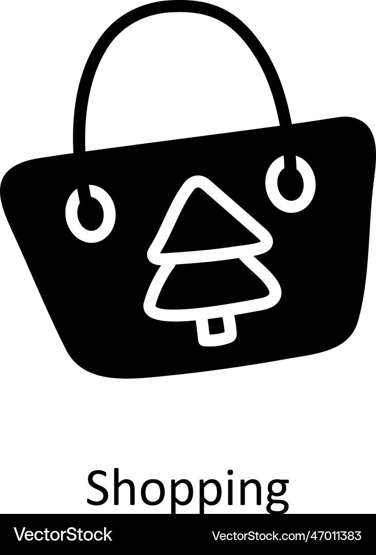 Shopping solid icon design ch Royalty Free Vector Image