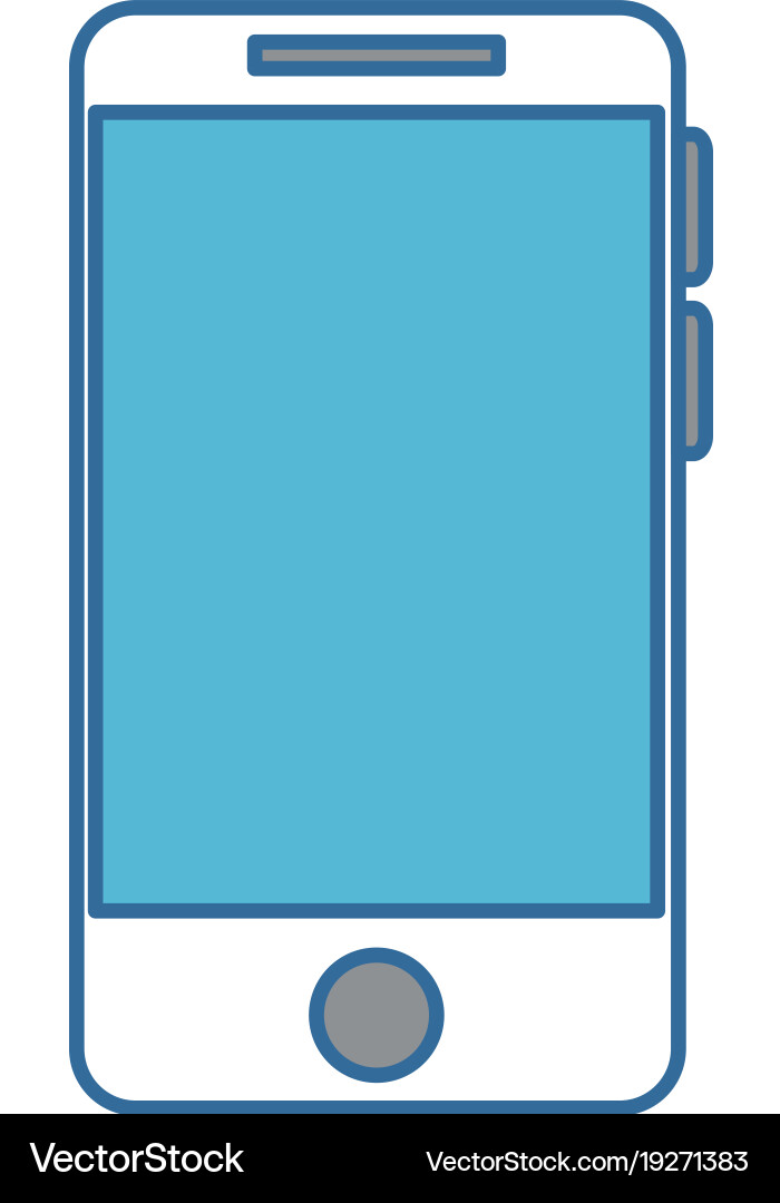 Smartphone device isolated icon Royalty Free Vector Image