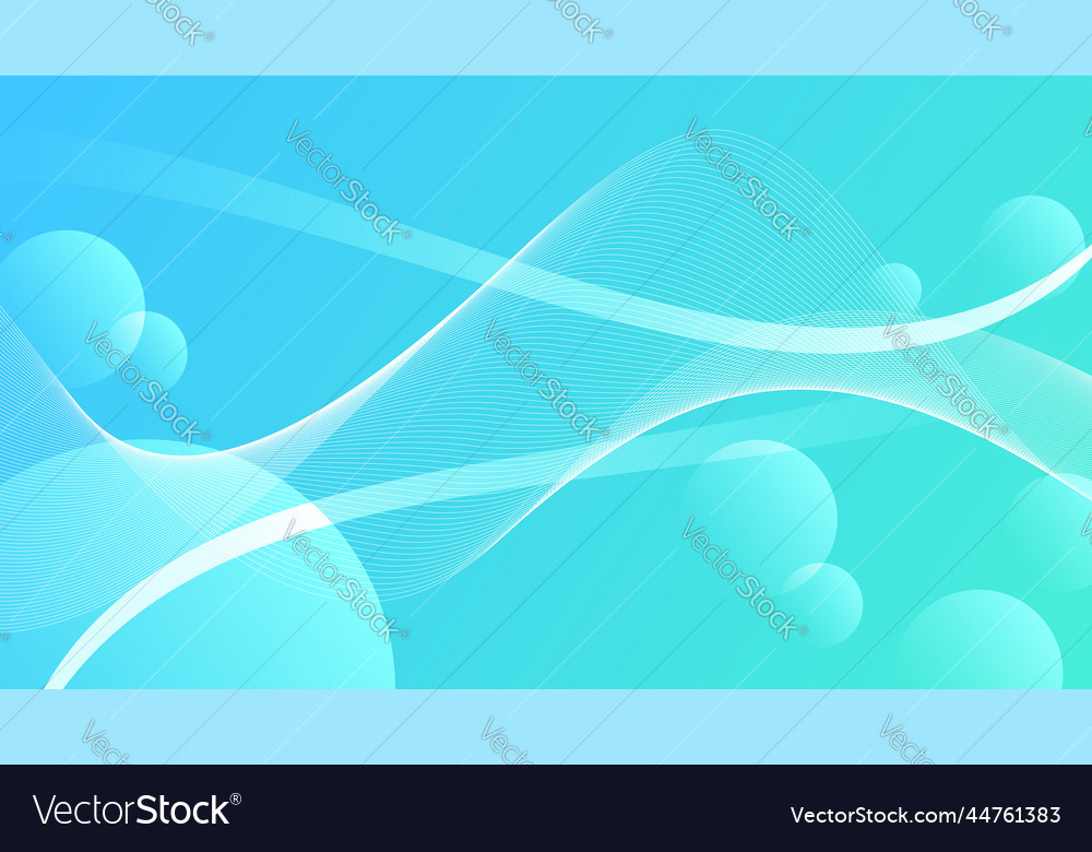 Wavy lines background combined with circle shapes Vector Image