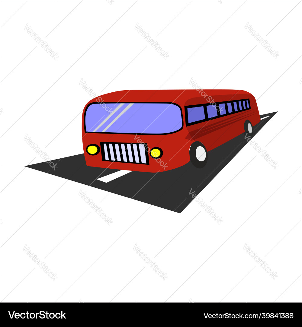 Bus stop flat design style Royalty Free Vector Image