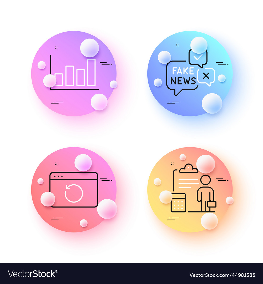 Fake news recovery internet and report diagram Vector Image