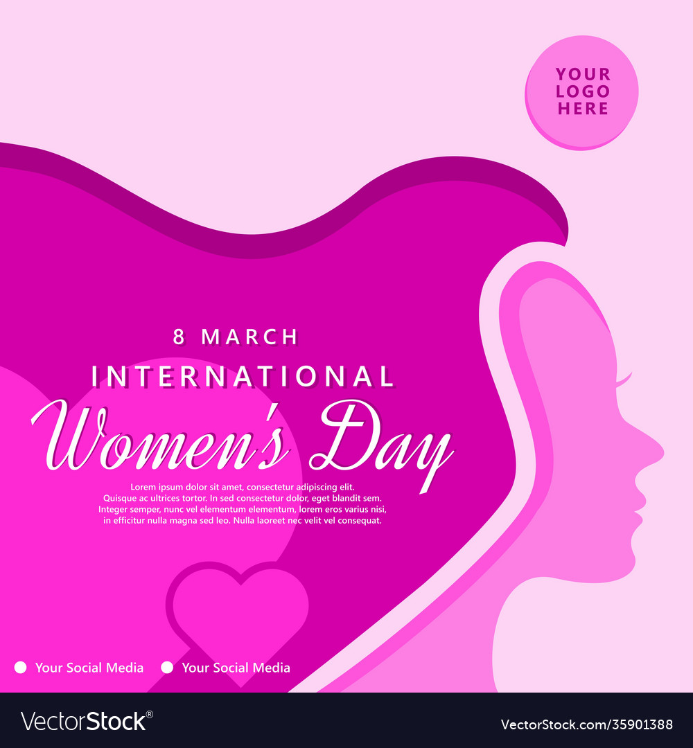 International Womens Day Social Media Post Vector Image