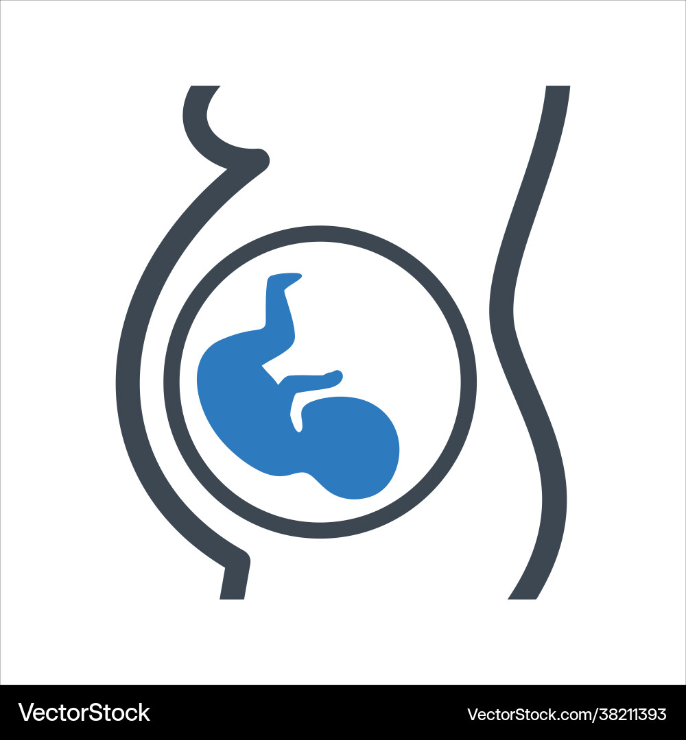 Fetus icon Royalty Free Vector Image - VectorStock