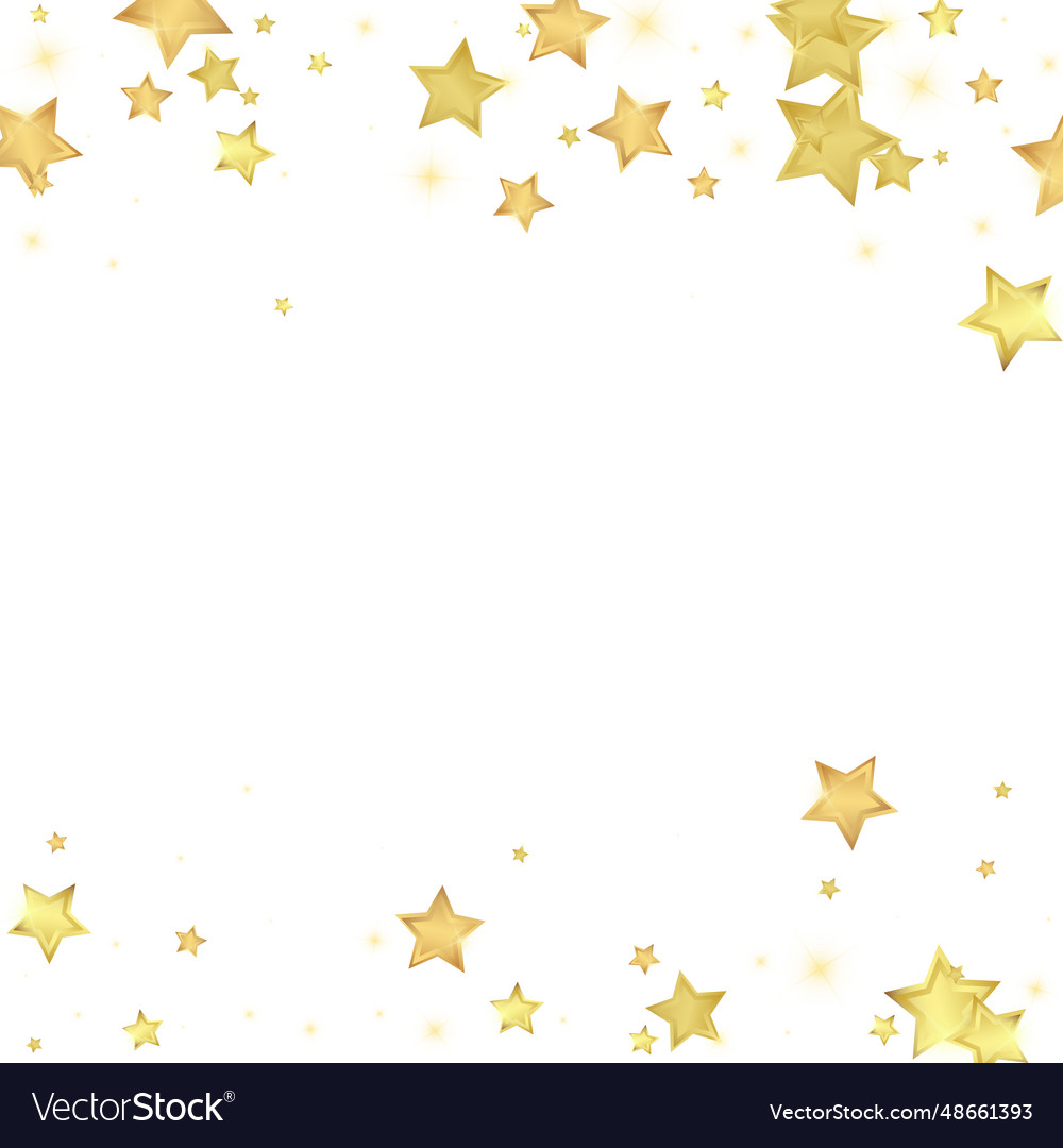 Magic stars overlay gold scattered Royalty Free Vector Image