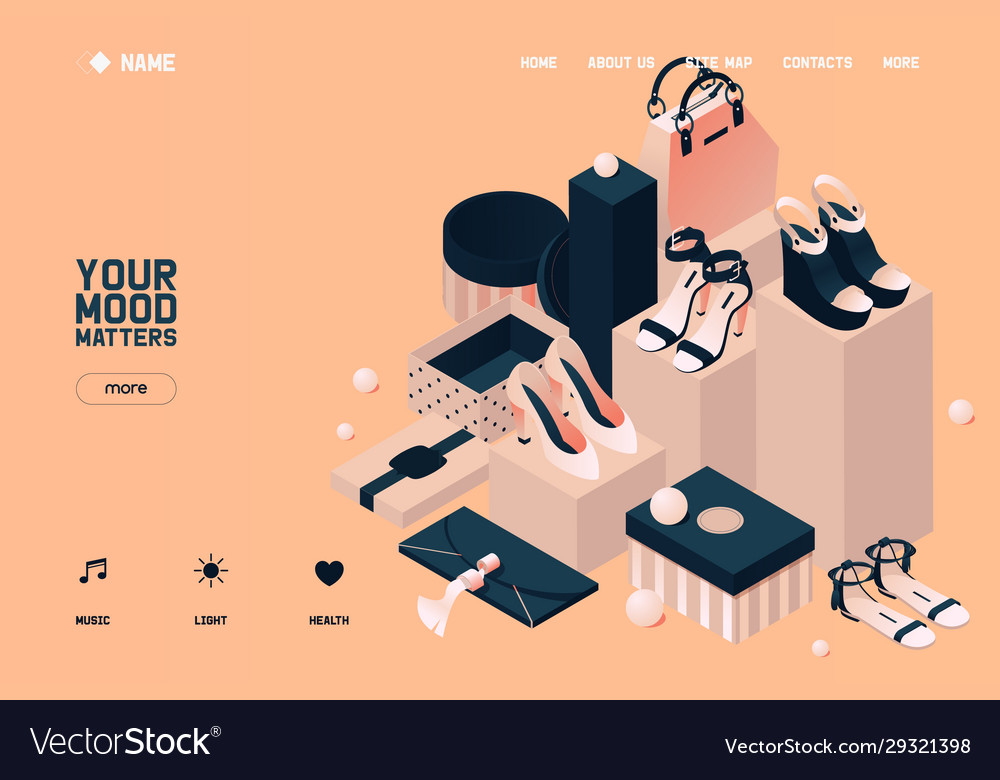 Concept Banner Or Landing Page Template Royalty Free Vector