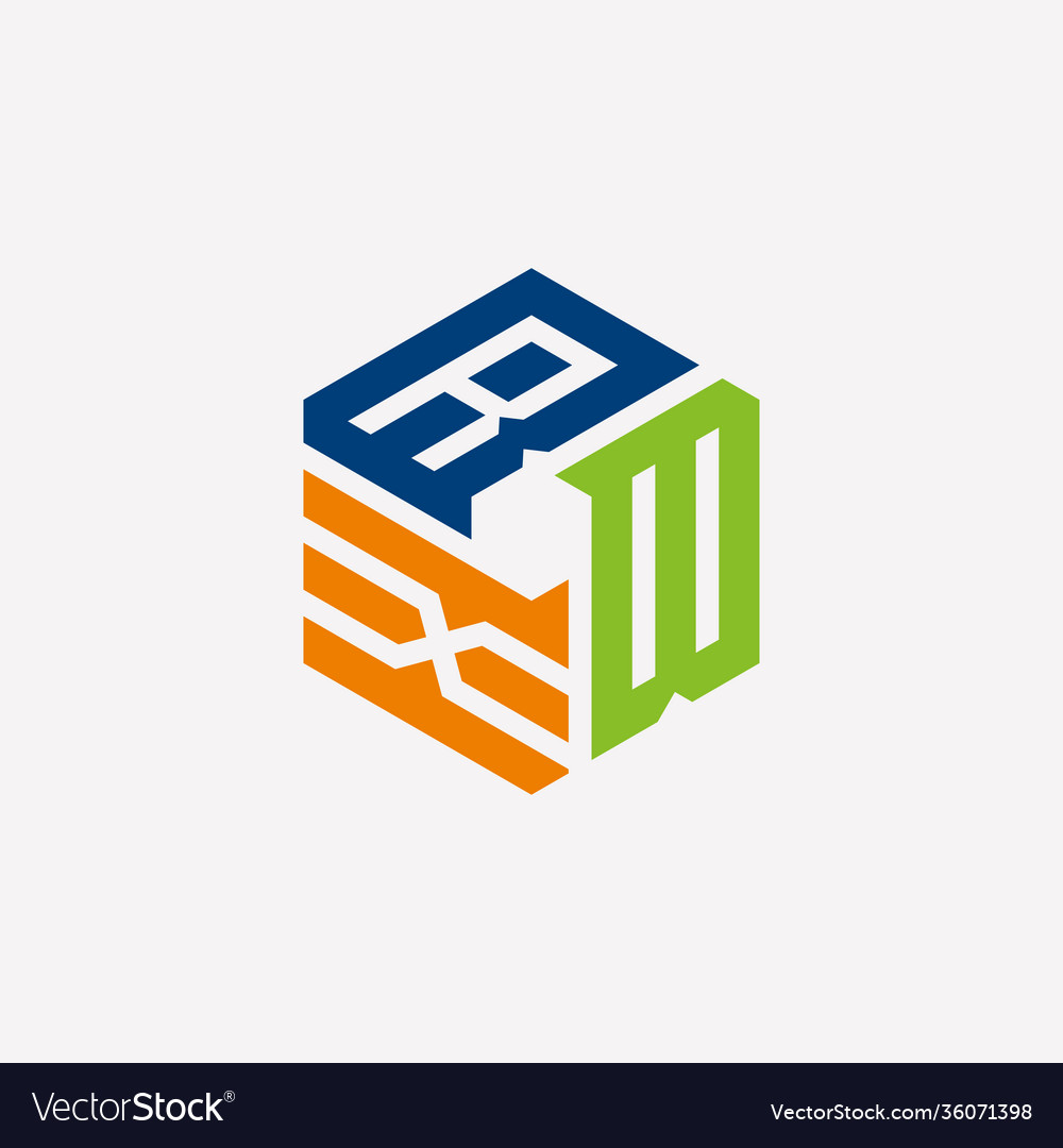 Creative initial letter rbx logo design concept Vector Image