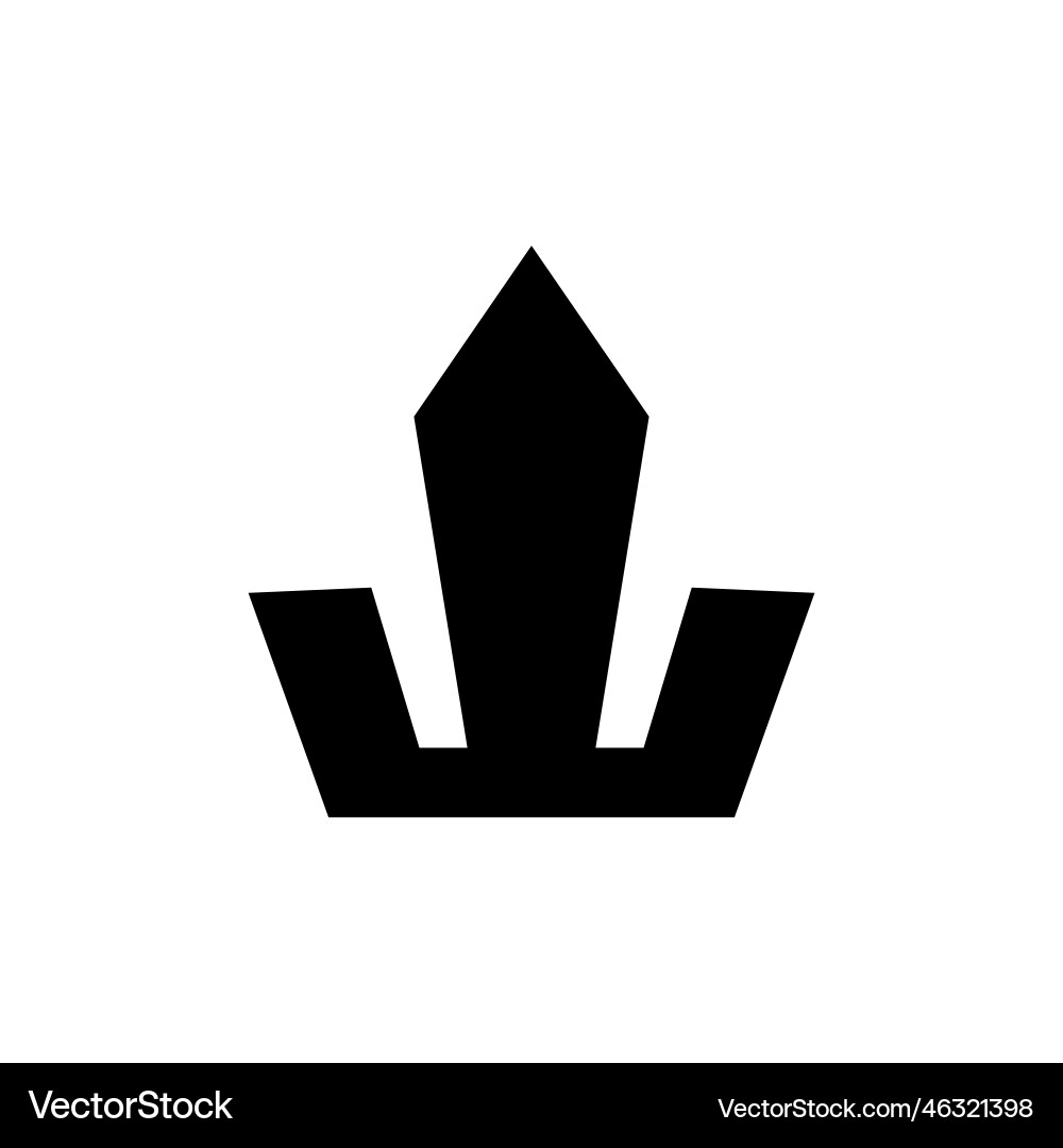 Crown icon flat Royalty Free Vector Image - VectorStock