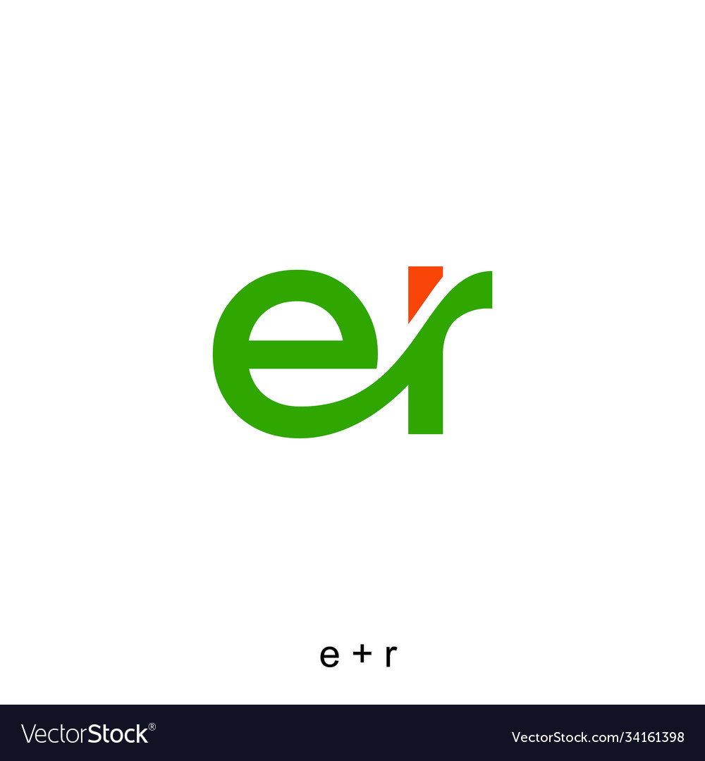 Letter e and r concept Royalty Free Vector Image