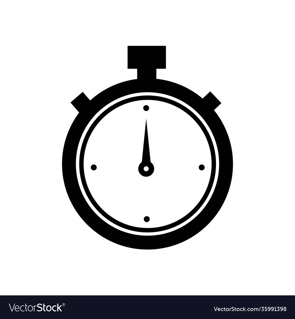 Stopwatch stop watch timer logo icon design Vector Image