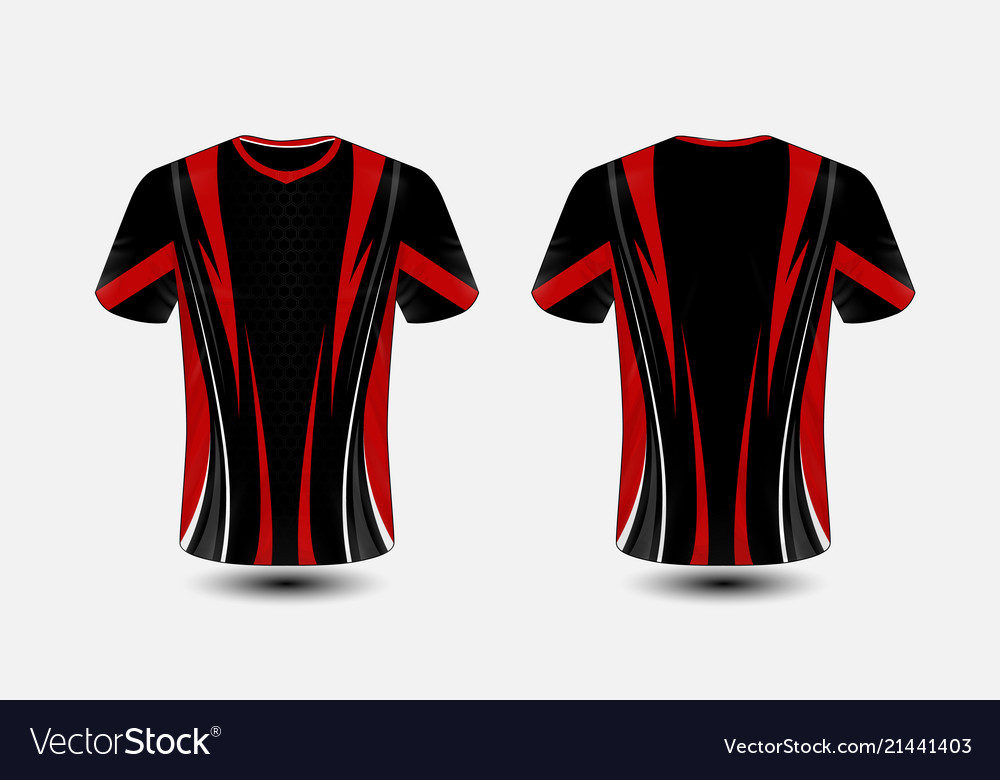 red black shirt sport jersey design 12673447 Vector Art at Vecteezy