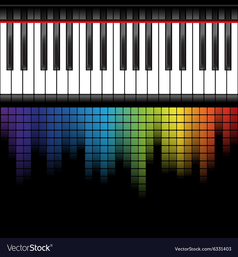 Black piano template Royalty Free Vector Image
