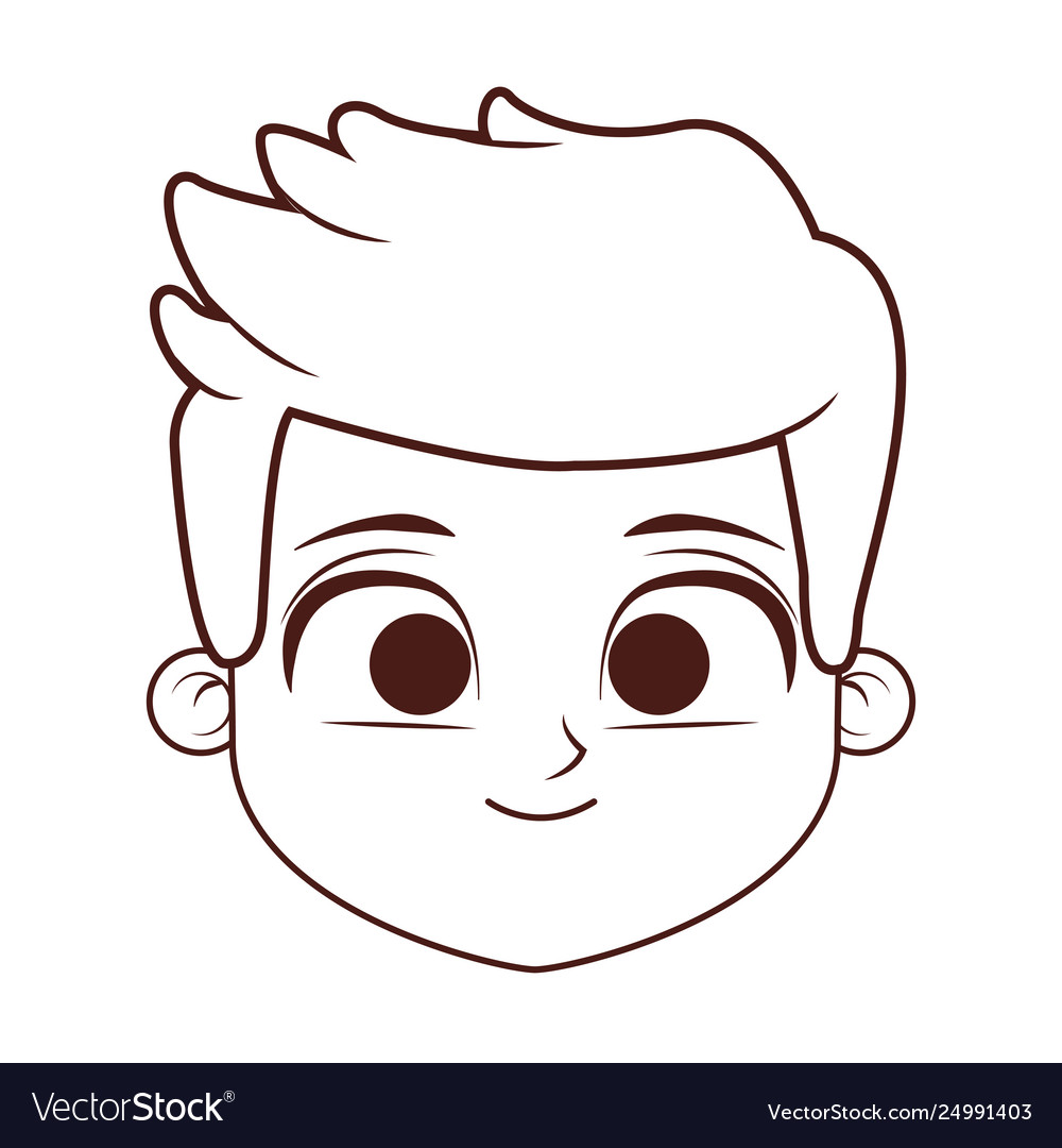 Boy face cartoon Royalty Free Vector Image - VectorStock