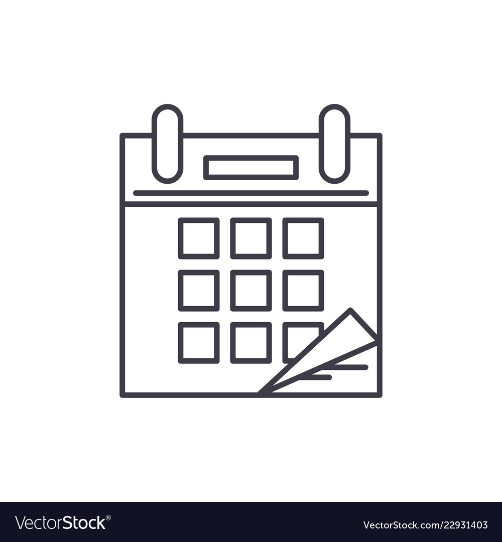 Calendar time line icon concept Royalty Free Vector Image