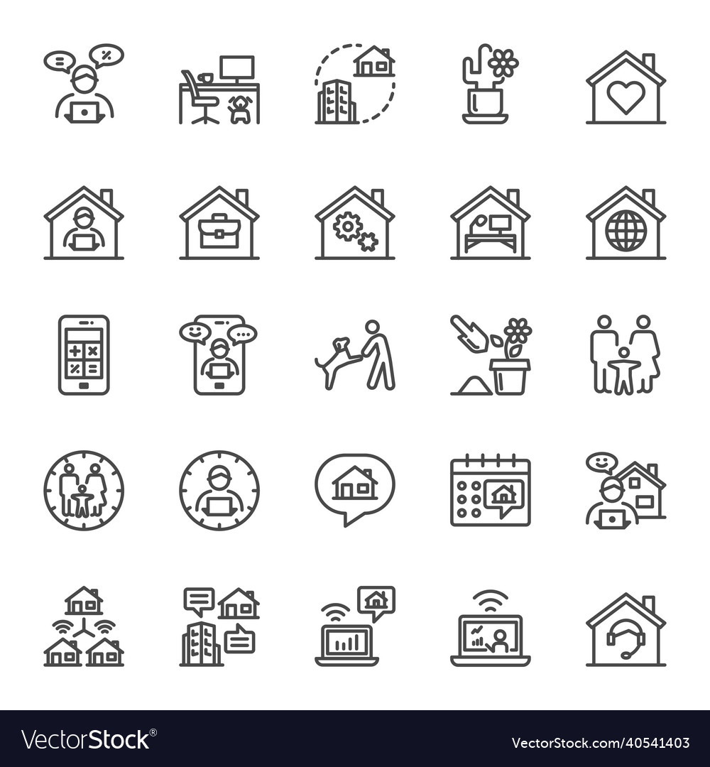 Happiness work from home and work life balance Vector Image