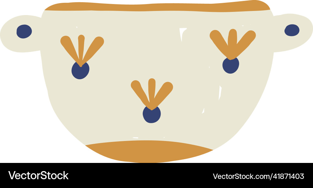 Serving decorative pot deep ceramic dish Vector Image