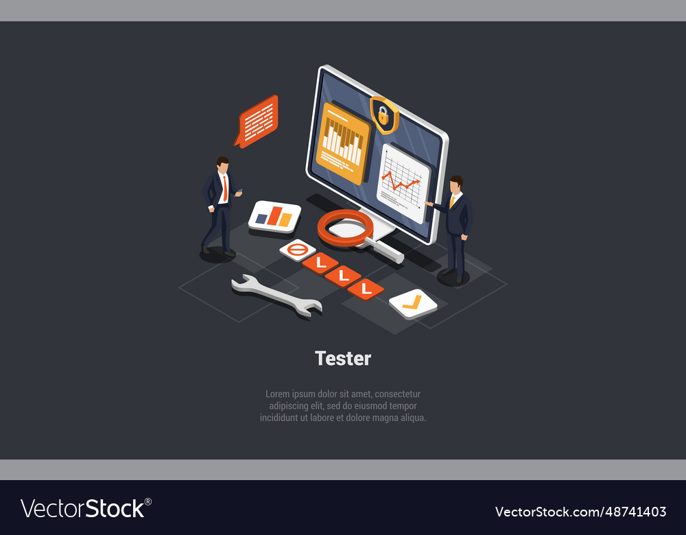 Software testing and it professions developers Vector Image