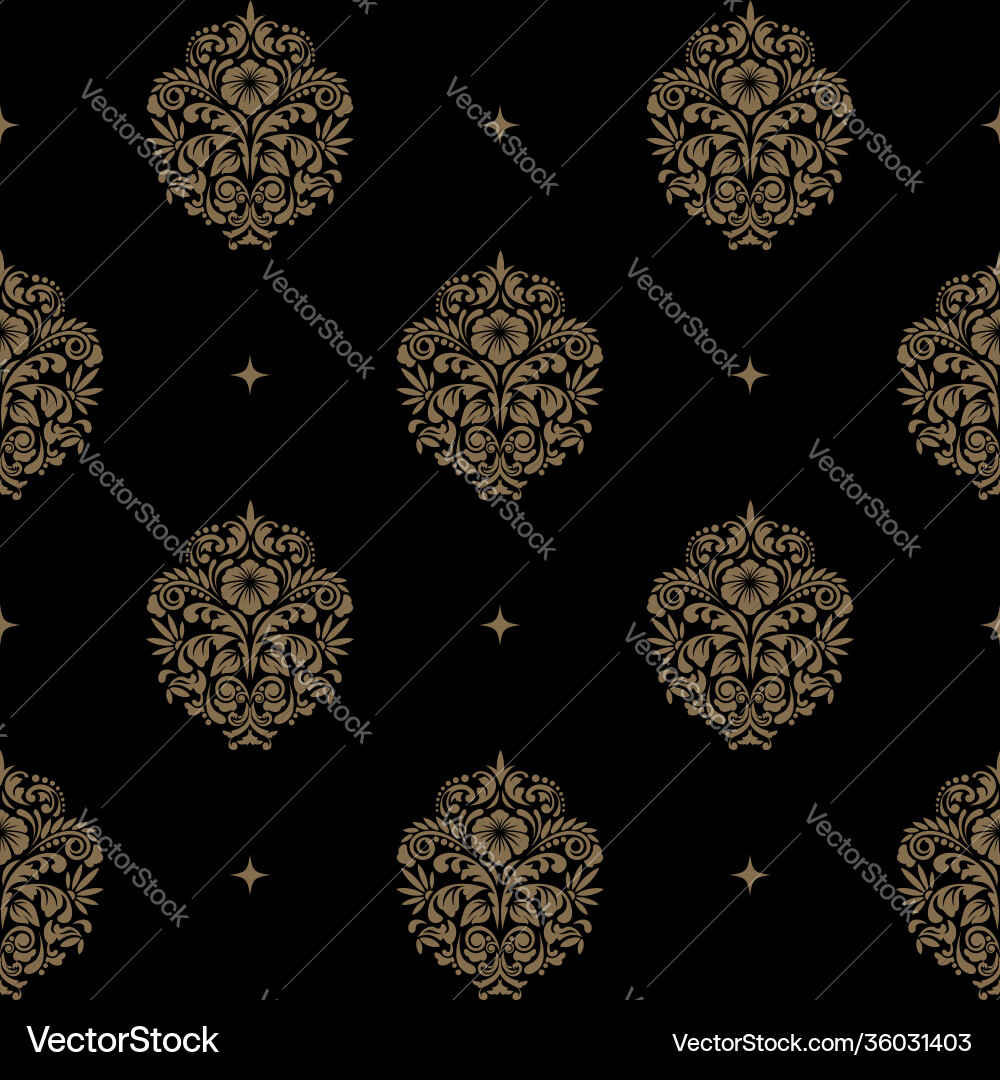 Victorian baroque seamless pattern Royalty Free Vector Image