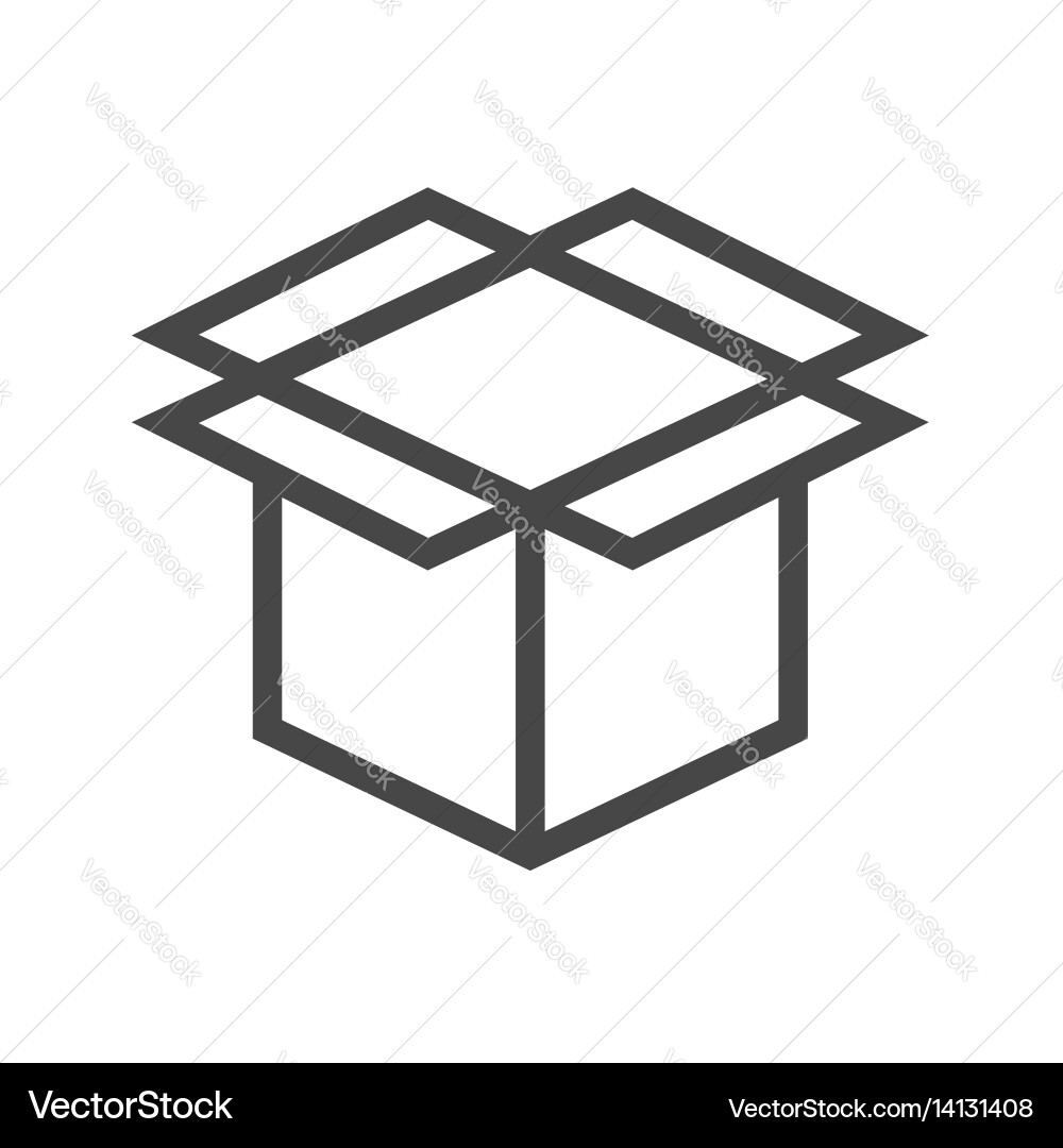 Box thin line icon Royalty Free Vector Image - VectorStock