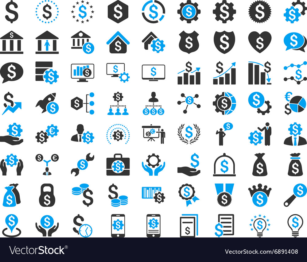 Download Financial Business Icon Set Royalty Free Vector Image