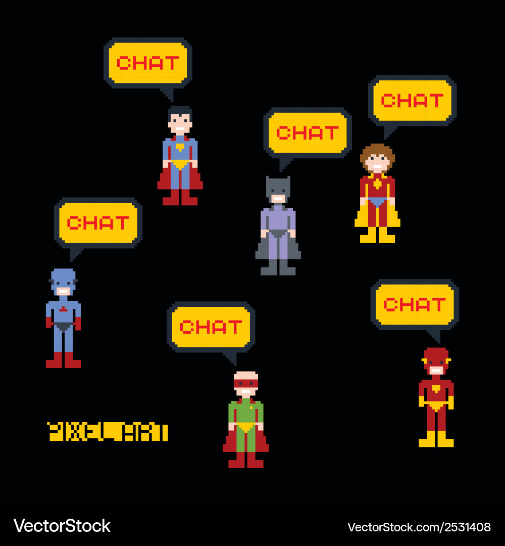 Pixel people Royalty Free Vector Image - VectorStock