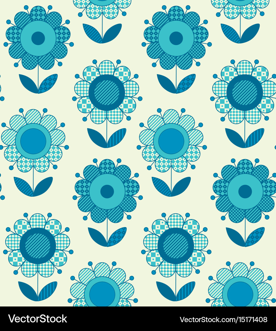Seamless flower pattern for surface design Vector Image