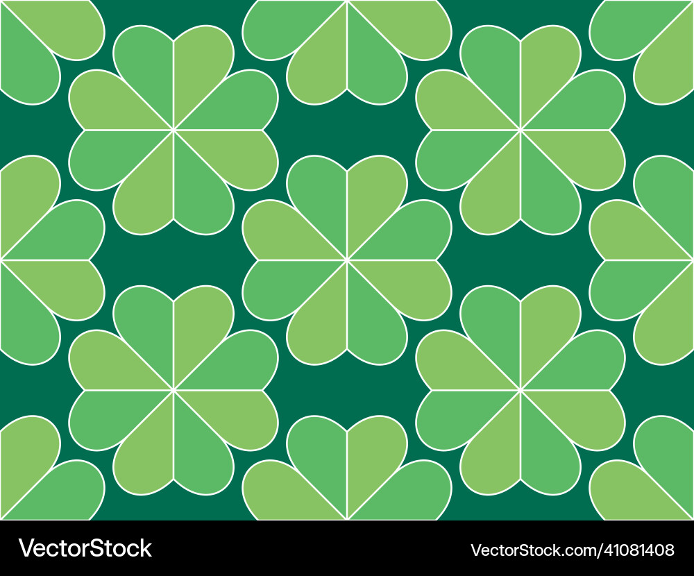 Seamless pattern with clover for saint patricks Vector Image