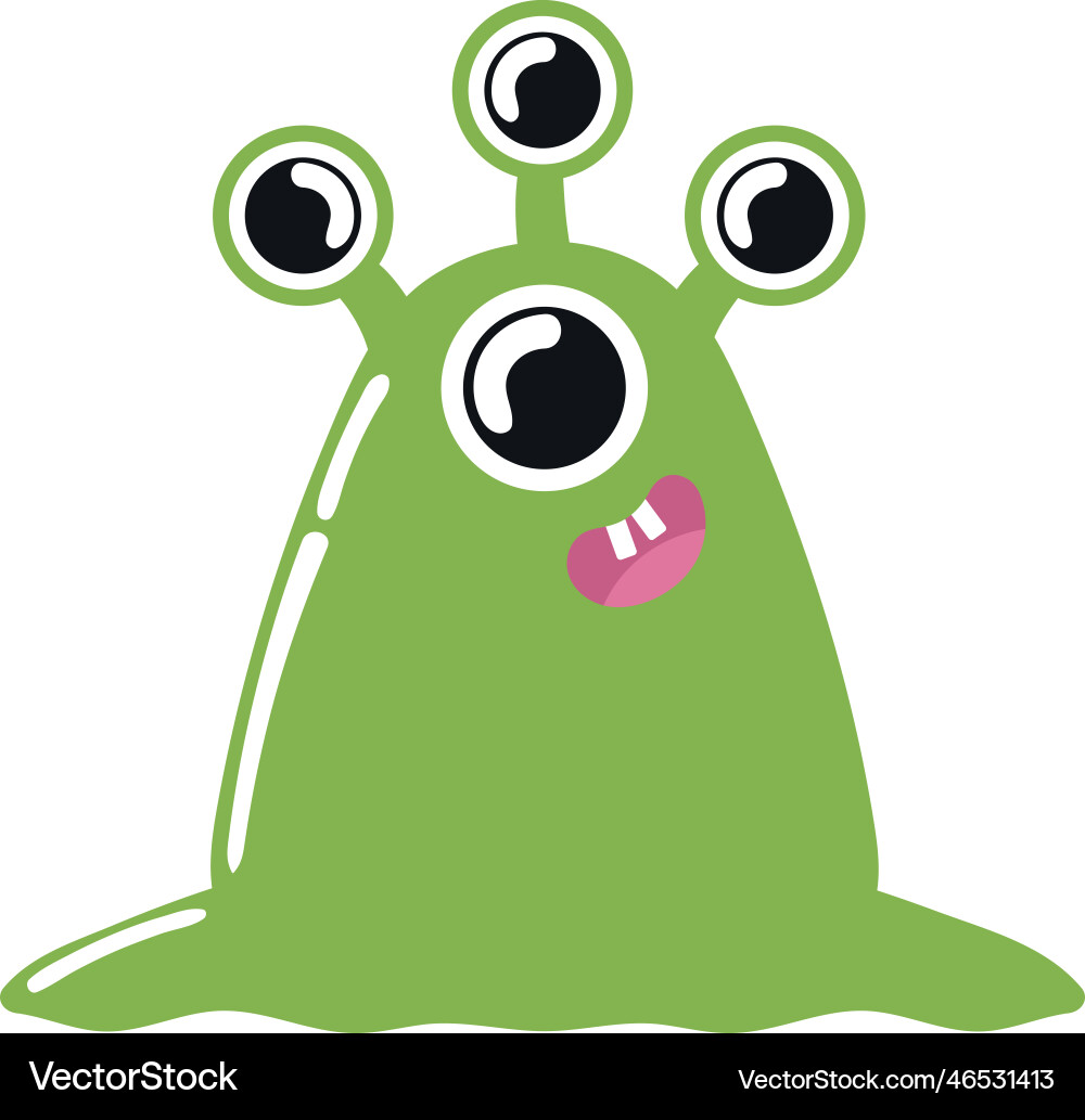 Alien monster space Royalty Free Vector Image - VectorStock