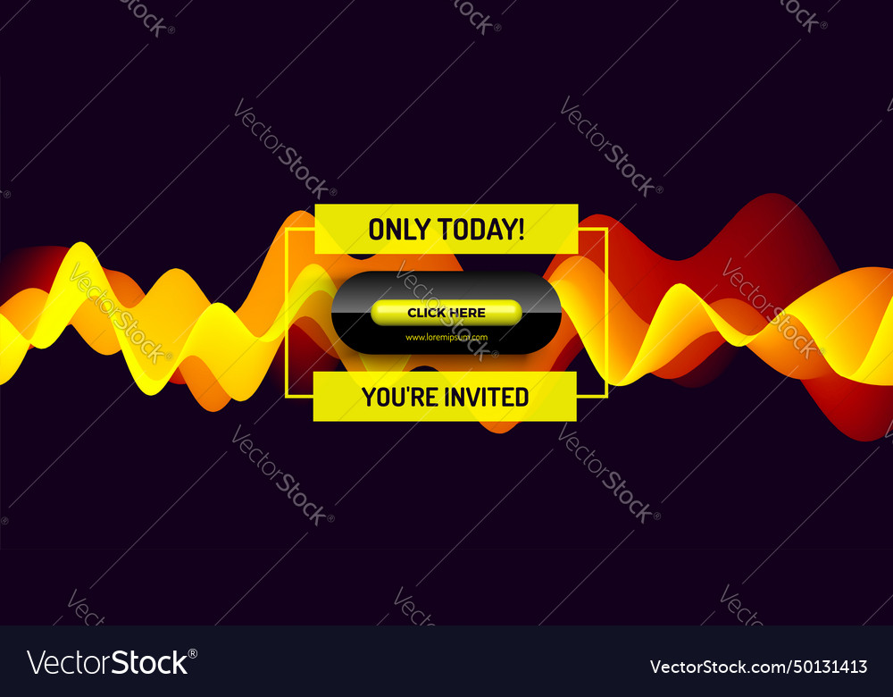 Click here button abstract wavy background