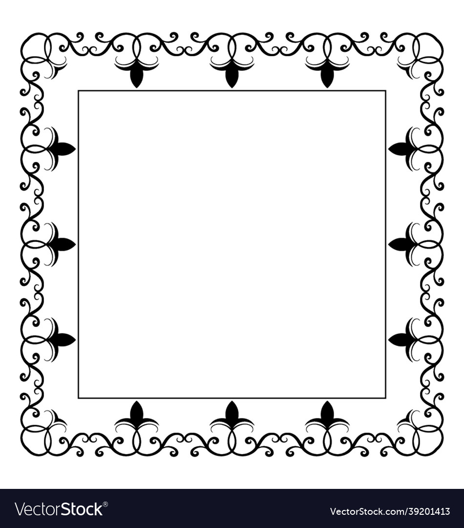 Square frame Royalty Free Vector Image - VectorStock