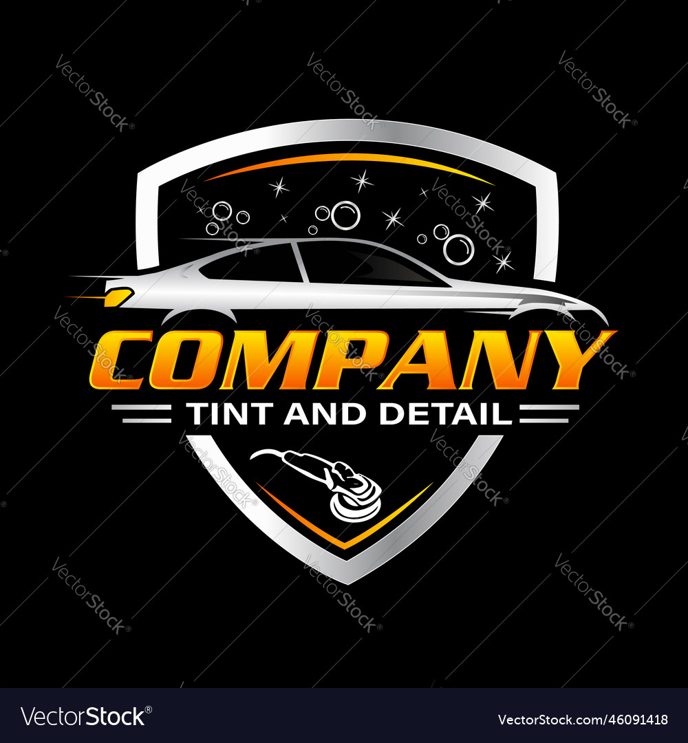 Auto detailing speed logo design template Vector Image