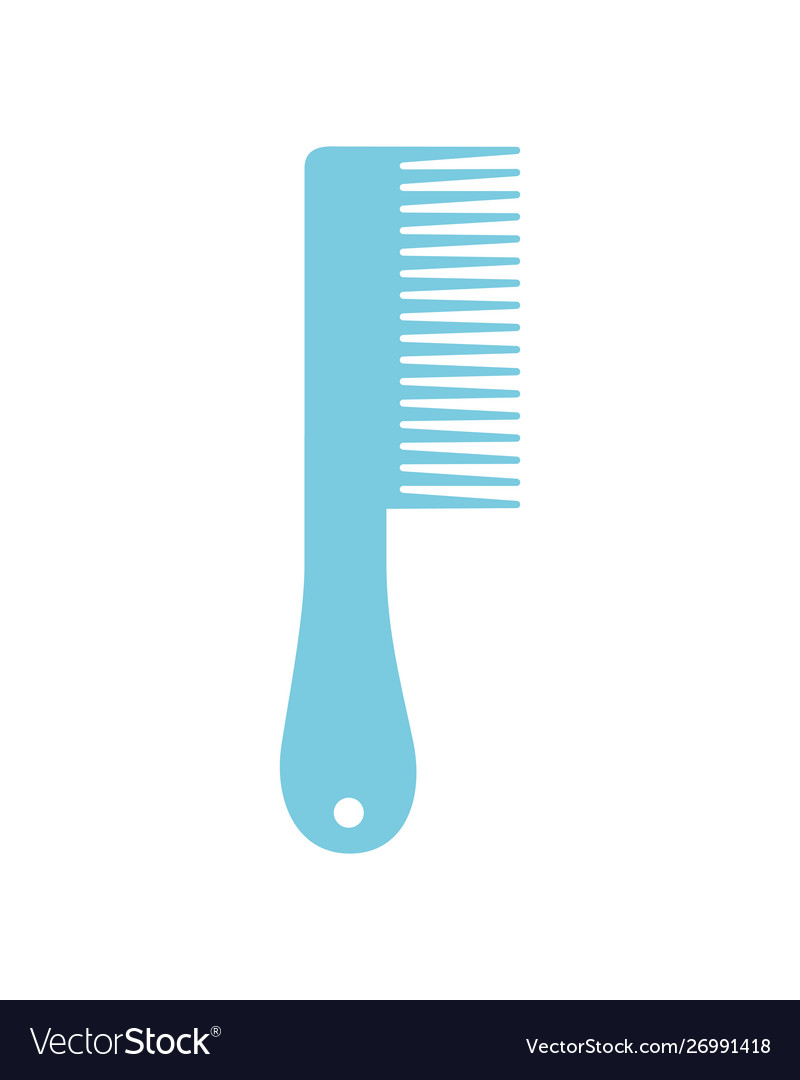 Cute Hair Comb On White Background Royalty Free Vector Image