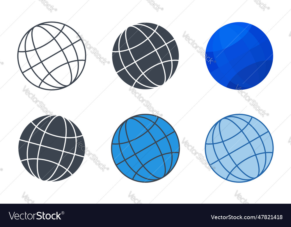 Globe icon symbol template for graphic and web Vector Image