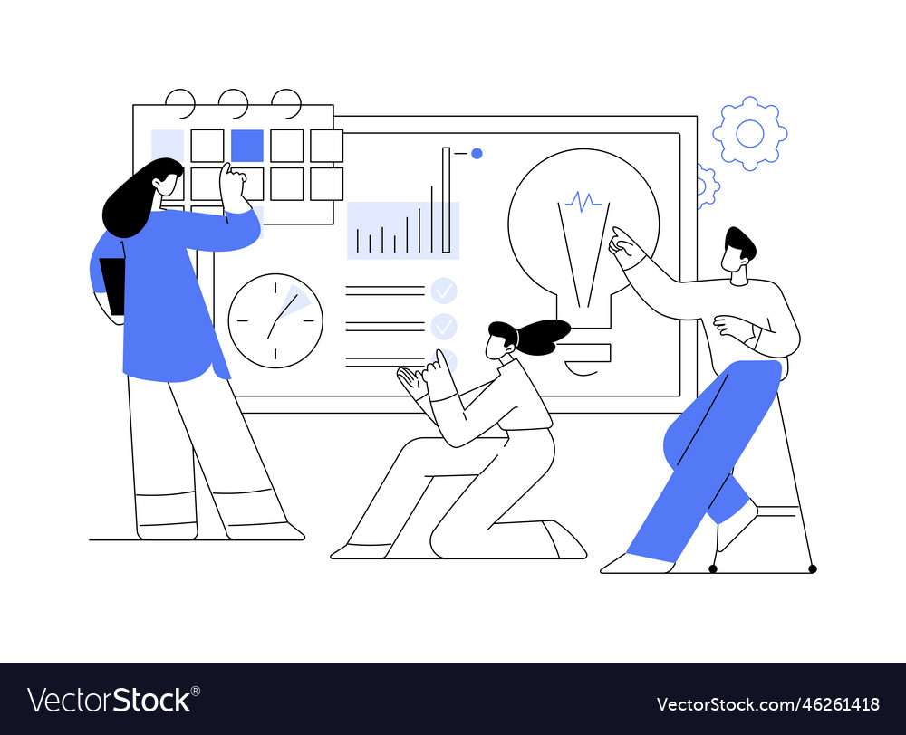 Project planning abstract concept Royalty Free Vector Image