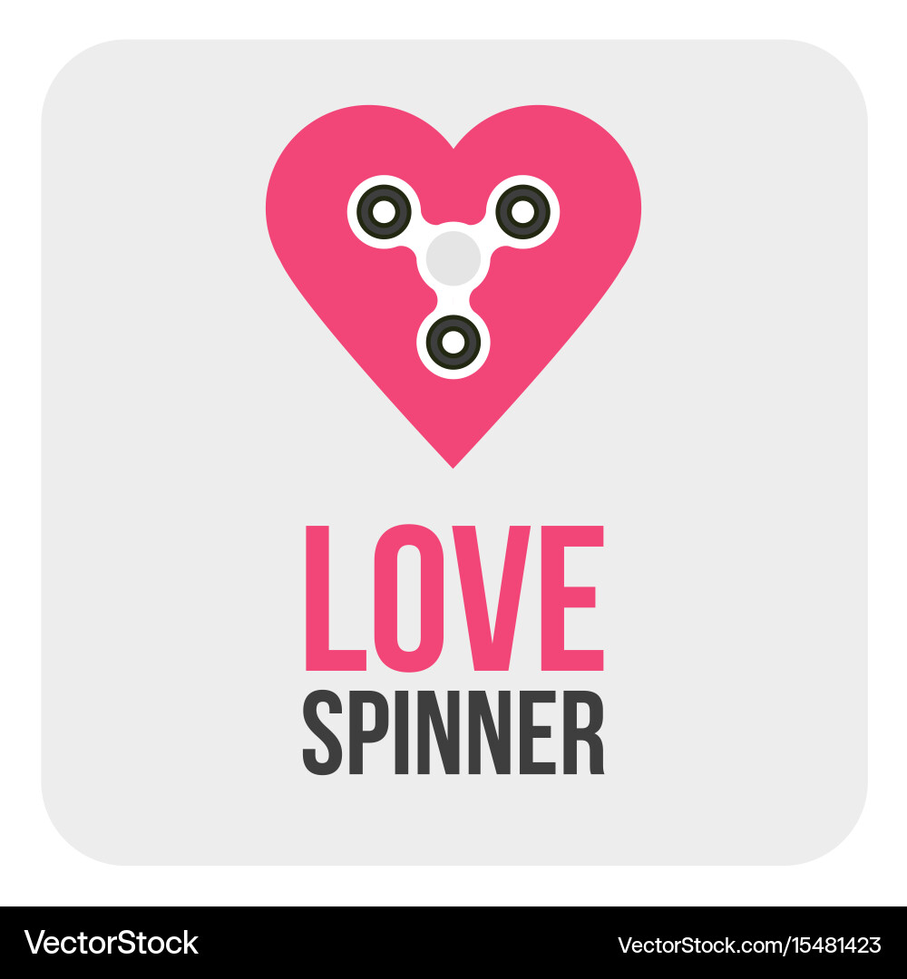 Fidget spinner flat logo Royalty Free Vector Image