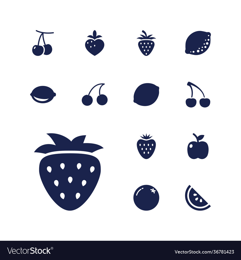 Juicy icons Royalty Free Vector Image - VectorStock