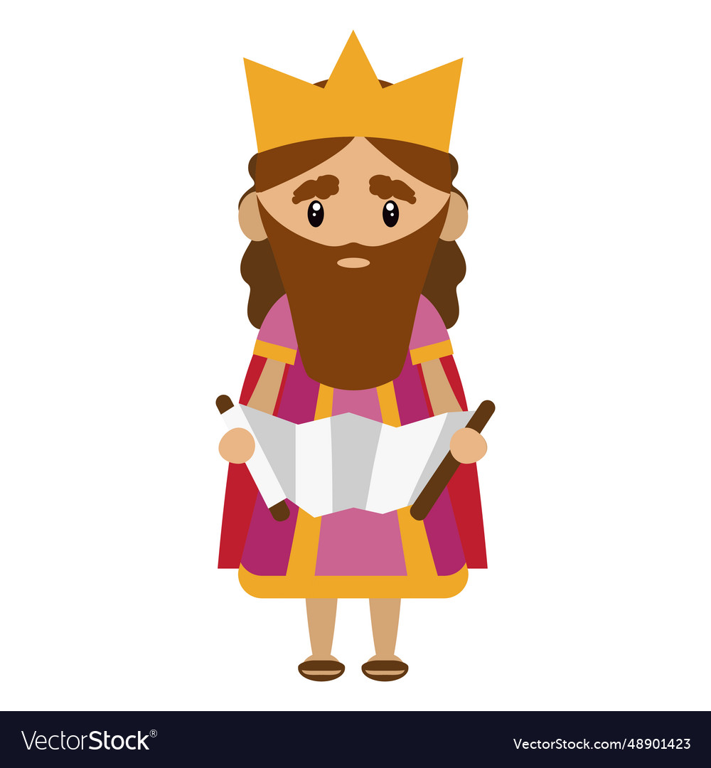 King David Character Royalty Free Vector Image