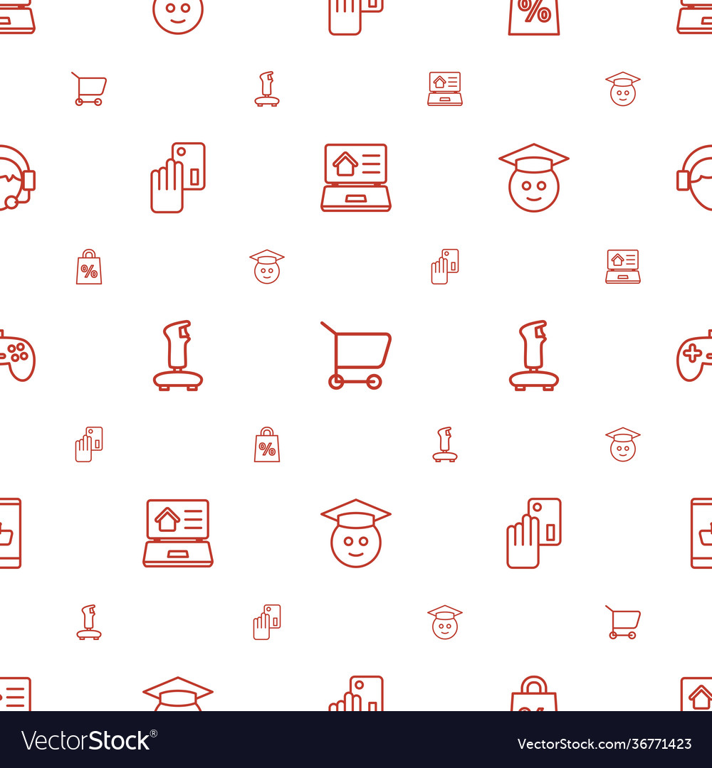 Online icons pattern seamless white background